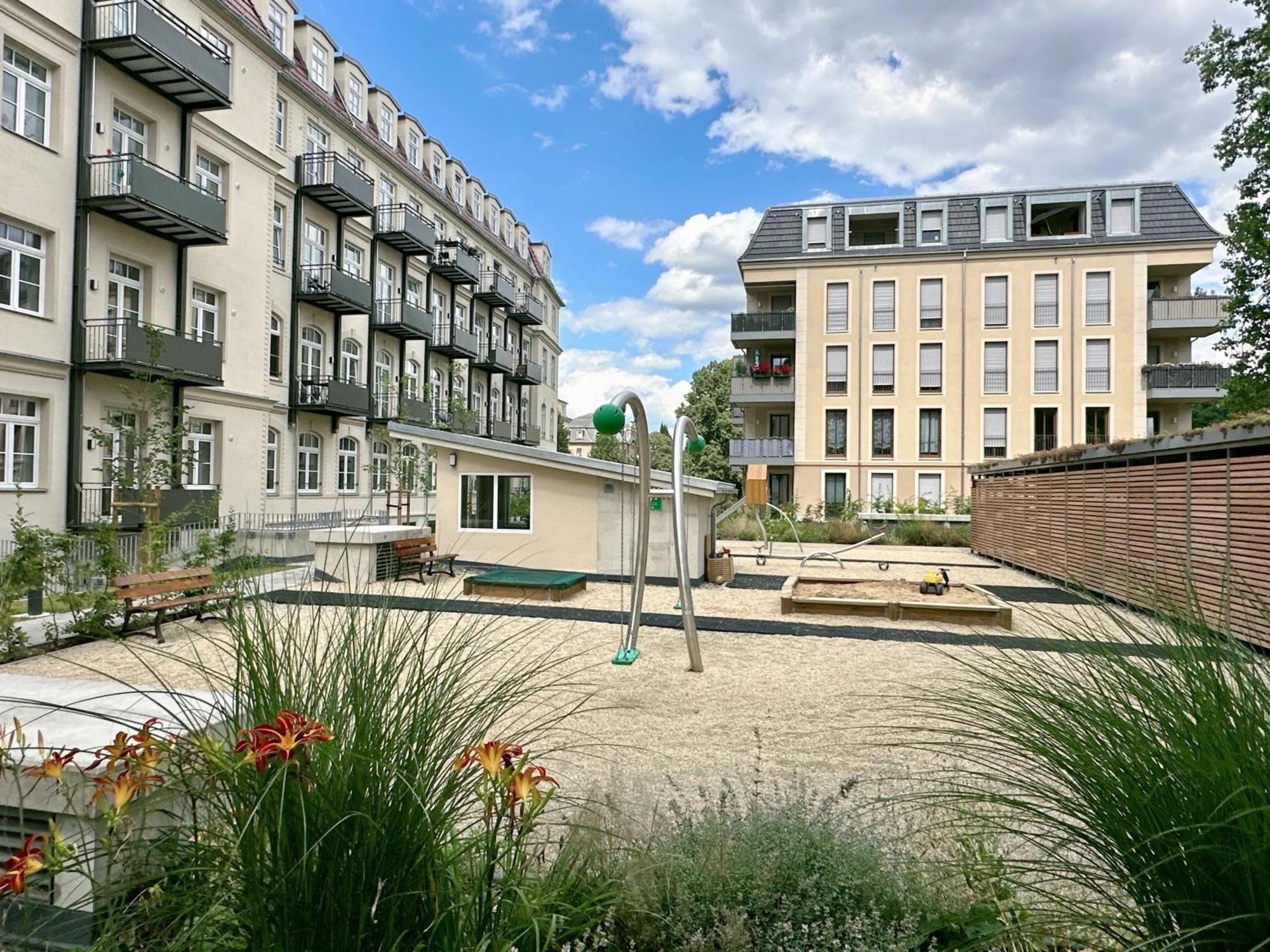 Oasis Appart - Wohnen In Dresden - Netflix - Tiefgarage - Dachterrasse Dış mekan fotoğraf